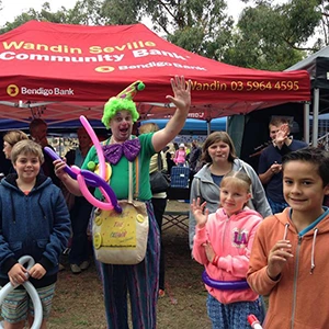 Noodles with Bendigo Bank Stall