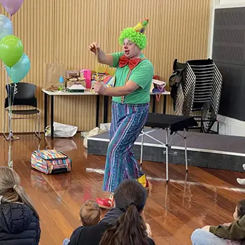 Noodles performing magic in Glenelg