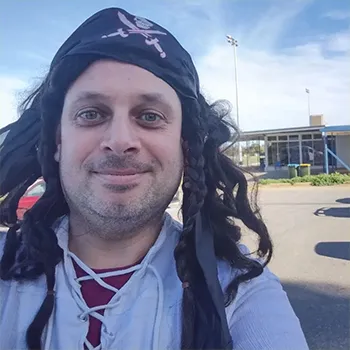 Pirate Sean at O'Sullivan Beach